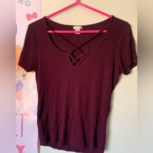 maroon blouse - women